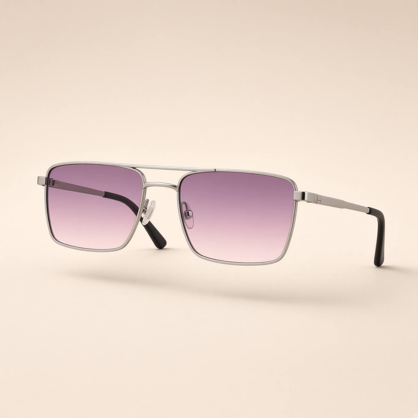 The Slim Square — Silver / Blue