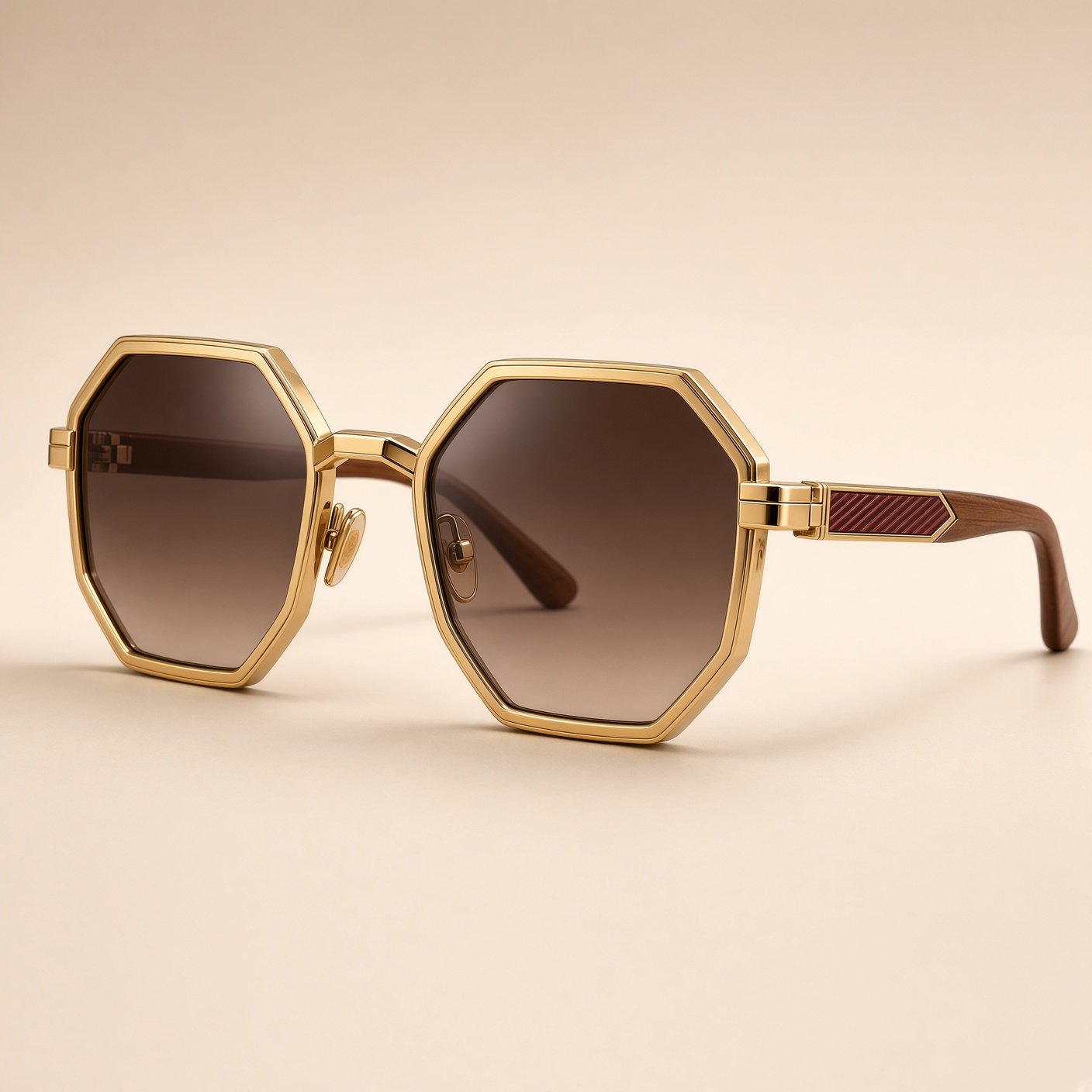 The Dual Hex — Gold / Coffee